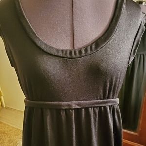 VINTAGE Young Dimensions Saks Fifth Avenue Empire Waist Black Sleeveless Dress